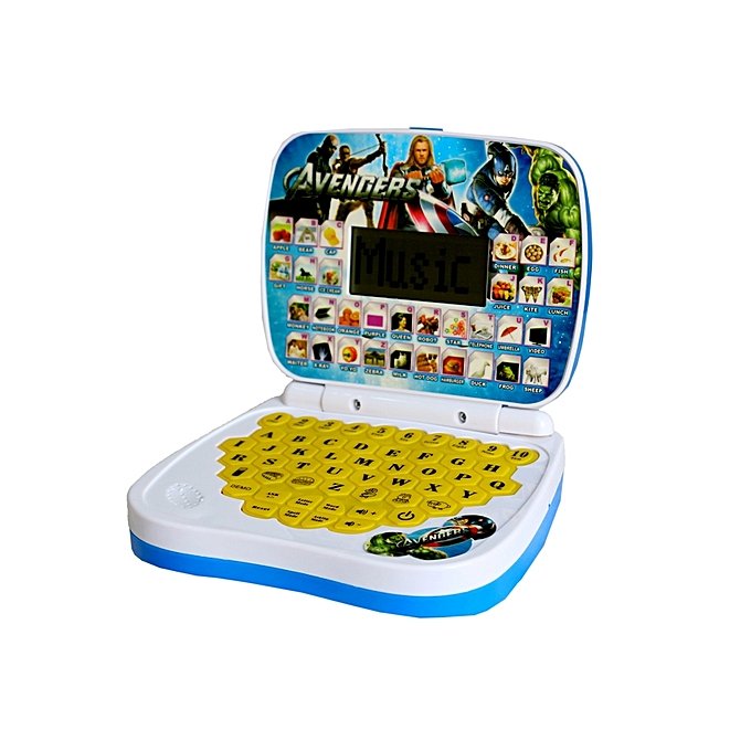Avengers Mini Children Educational Learning Study- Fun Laptop Toy With LCD - obymart