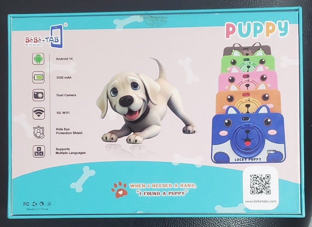 Puppy 2 back specification kids tablet